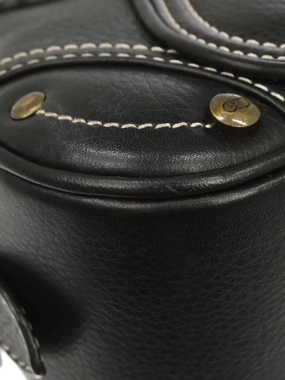 Christian Dior Black Leather Double Saddle Handbag MA-0064 197437 - Picture 12 of 14